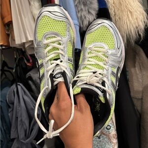 Asics Lime and Black Athletic Sneakers